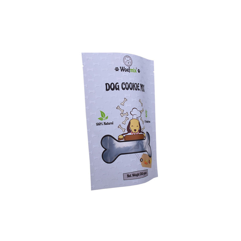 Custom Printed Flat Bottom Pet Food Pouches With Slider Zipper