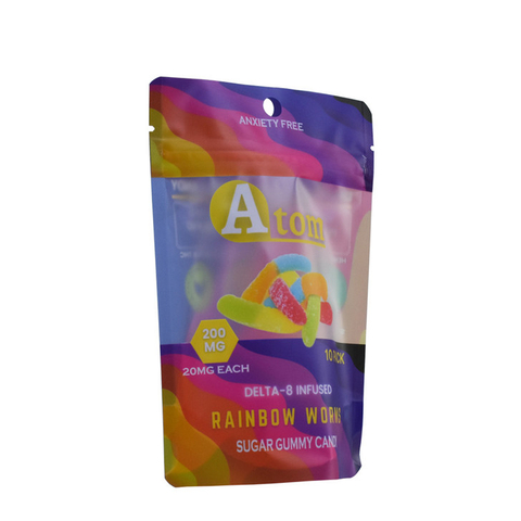 Custom Design Food Grade Plastic Ziplock Bag with Handle Aluminum Foil Stand Up Pouch Plastic Bag Food Grade