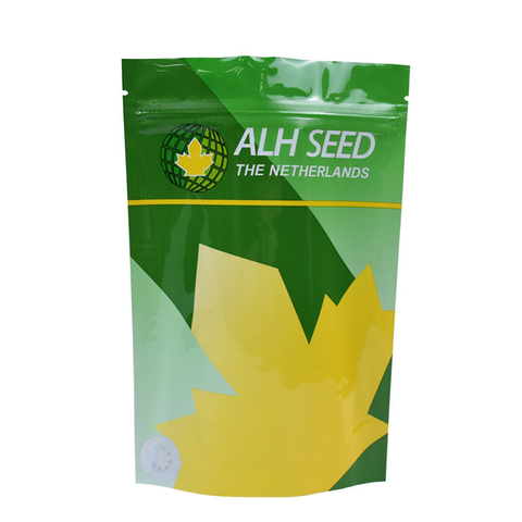 New style top seal kraft stand up pouches with window flax seed bag sesame seed bag