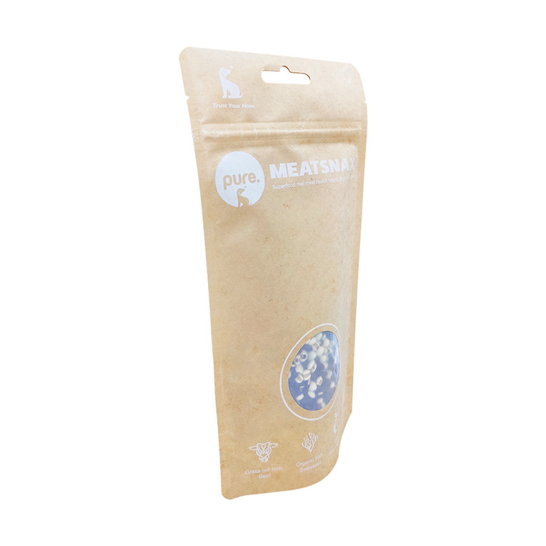 Biodegradable Cornstarch Packaging Gravure Printing Colorful Bird Feed Kraft Paper Bag with Window