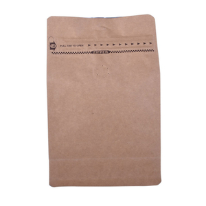 High Quality Ziplock Clear Flat Bottom Kraft Paper Bag Wholesale