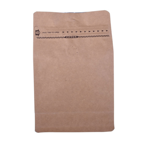 High Quality Ziplock Clear Flat Bottom Kraft Paper Bag Wholesale