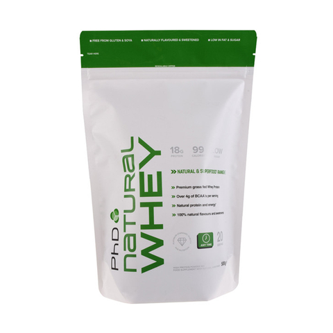 Customised Custom Heat Seal Zip Lock Whey Protein Bag Recyclable