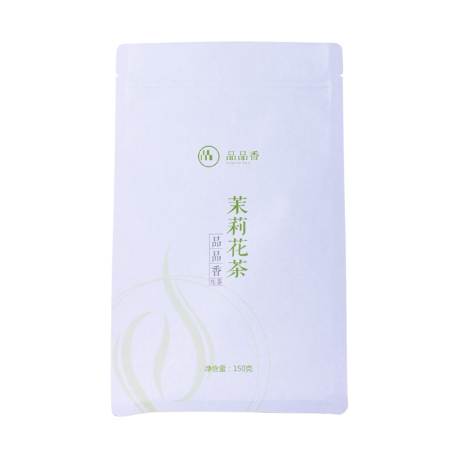 Biodegradable White kraft Tea Bags with double zipper