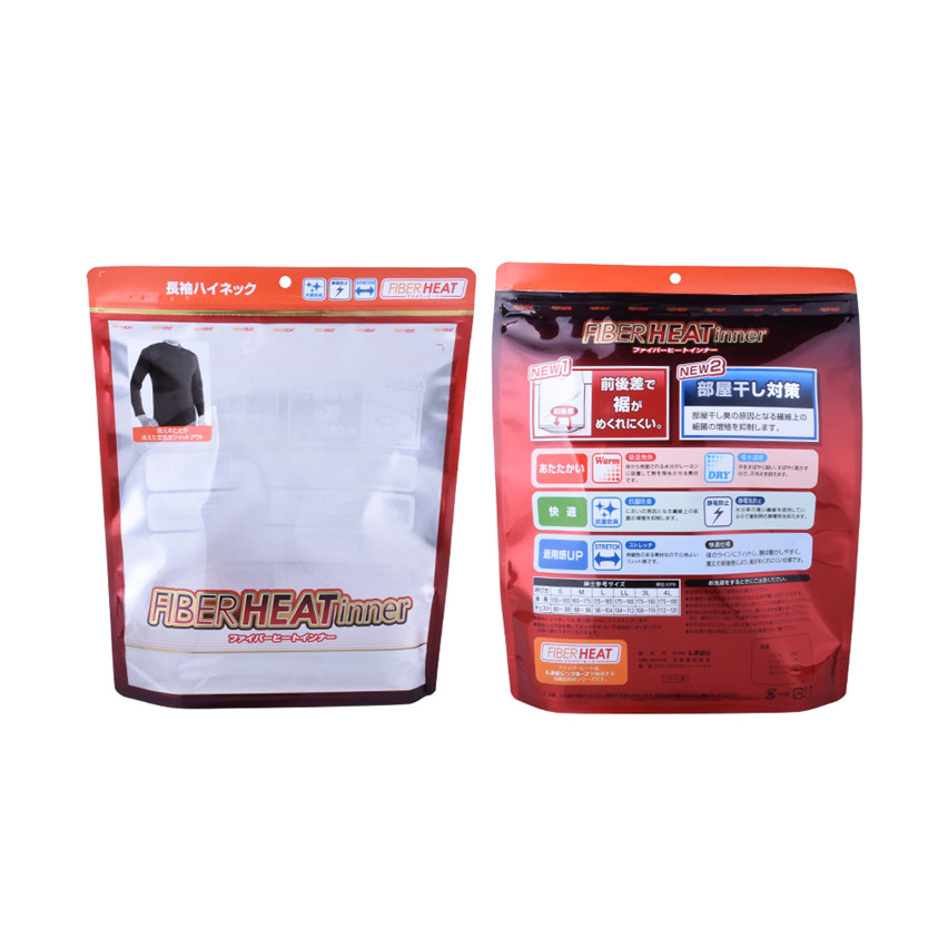 Low Price Biodegradable Customized Print Stand Up T Shirt Ziplock Bags