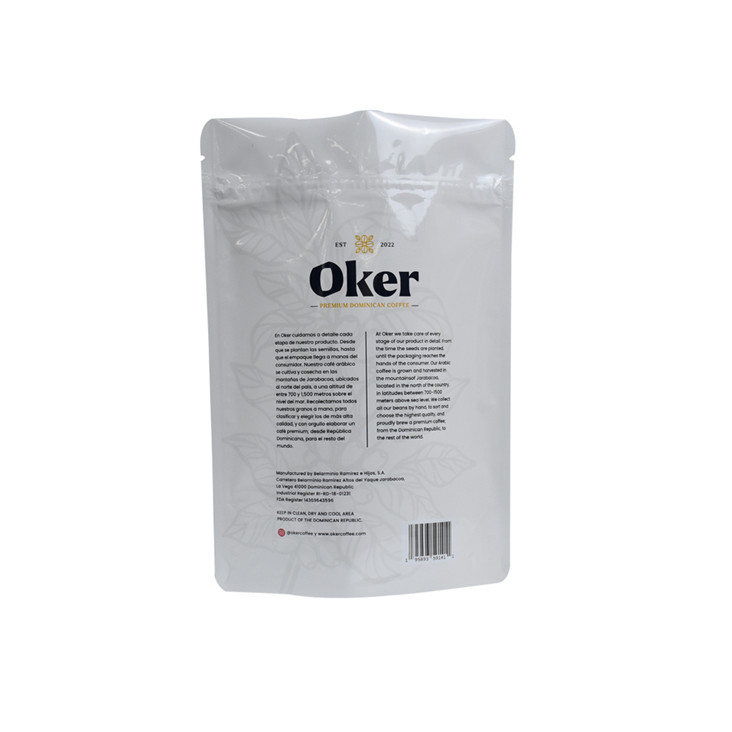 Glossy Finish Reusable Stand Up Round Bottom Coffee Zipper Pouches Factory