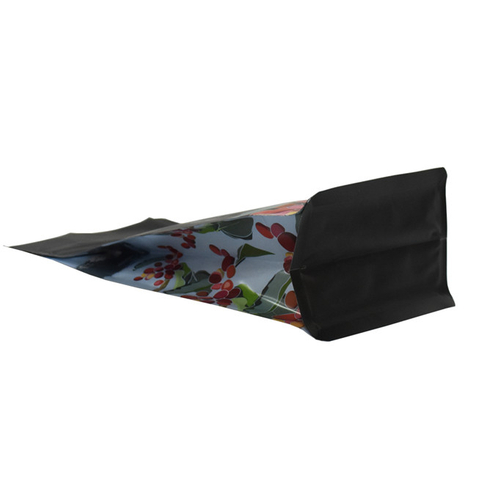 Custom Printed Full Matte Finish Kraft Paper Standard Top Zip Square Bottom Packaging Bag