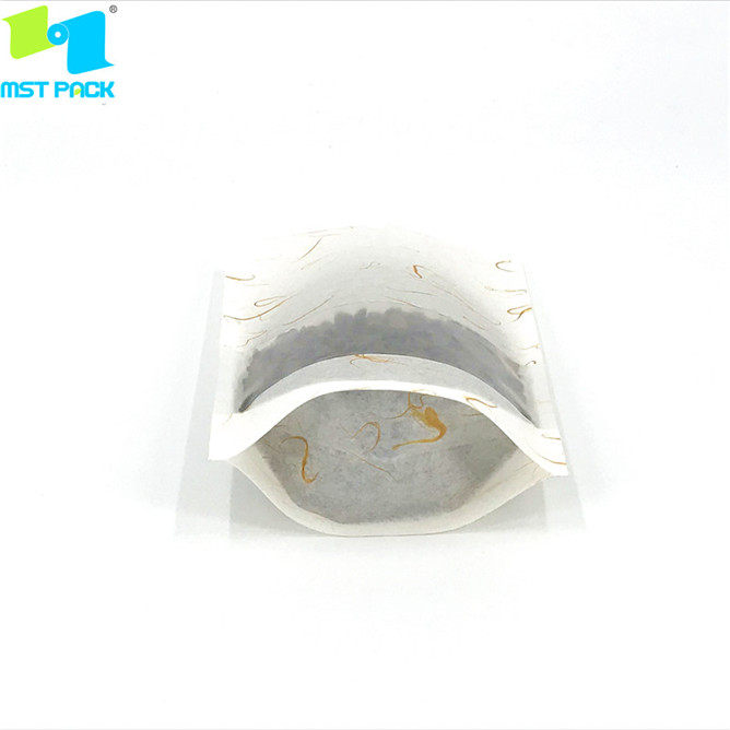 Biodegradable rice paper custom stand up pouch packed food