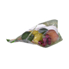 Imprinted logo on eco plastic recyclable fruit bag zipped with handle