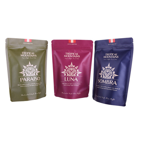 Standing Plant-based recyclable paper bag Coffee packaging