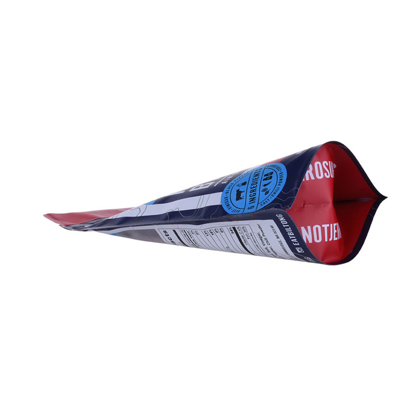 Customized Tear Notch Plastic Stand Up Pouches Biodegradable Food Bags Beef Meat Packing Bag