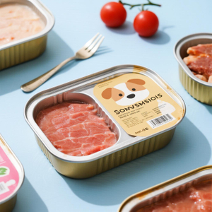 Custom Size Wet Pet Food Packaging Aluminum Foil Container
