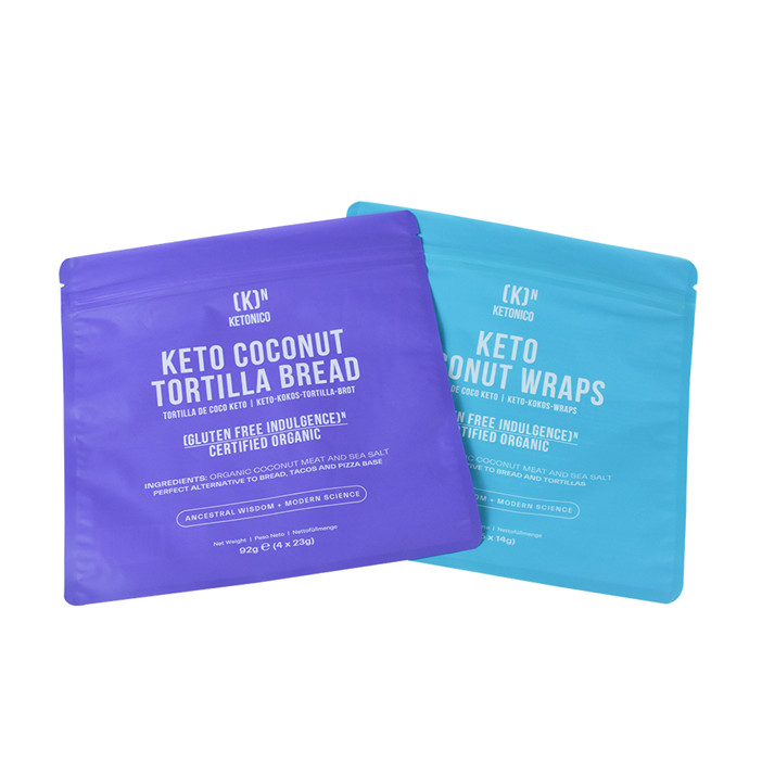 Matt finish 3 side seal bag custom biodegradable packaging vacuum bags with heat sealing