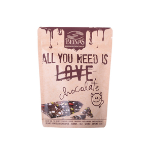 Sustainable eco packaging compostable for chocolate with printed logo