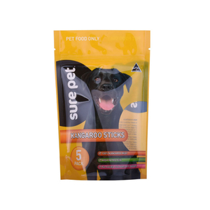 Custom Design Eco Plastic Zip Lock Stand Up Pet Food Bags Wholesale