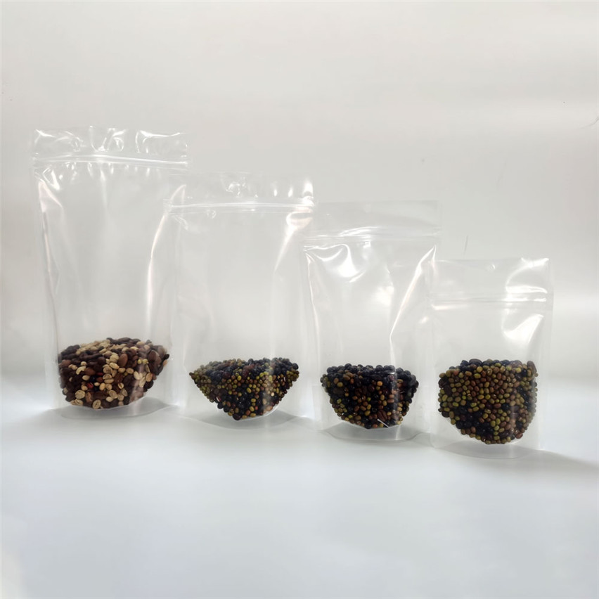 High Quality Resealable Zipper Food Grade Recyclable Clear Stand Up Pouch