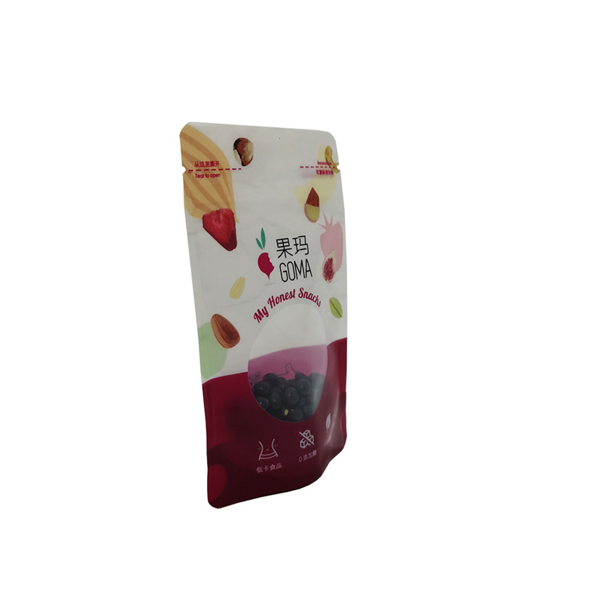 Green Pe Creative Design Zipper Stand Up Dried Fruit Bag Wholesale