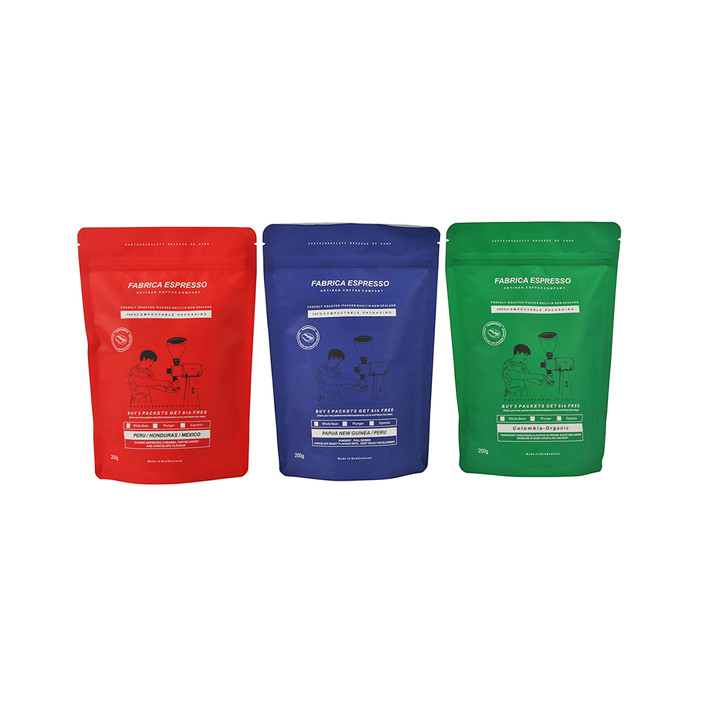 Biodegradable eco packaging wholesale for coffee packing standup doypack