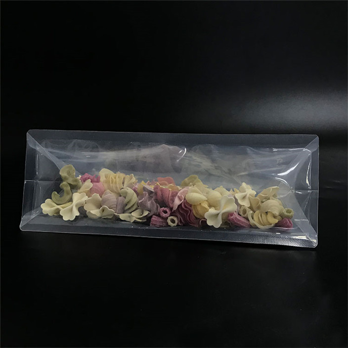 Transparent recycled plastic sustainable packaging usa zipper bag in flat bottom bag