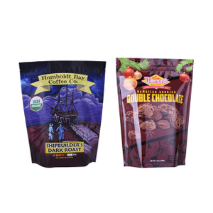 Wholesales organic snack pouch green bio food bag recycling