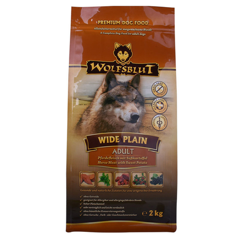 Customized Box Bottom Pet Food Bags With Zip On Top Excellent Quality Packaging Pouches