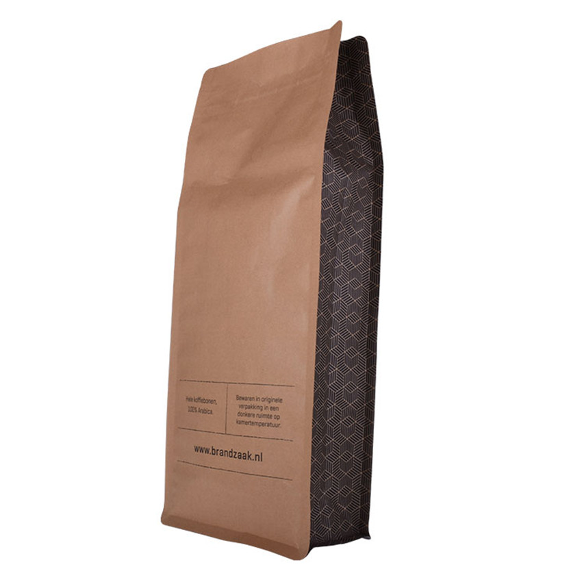 High Quality Resealable Top Zipper Flat Bottom Bag For Coffee