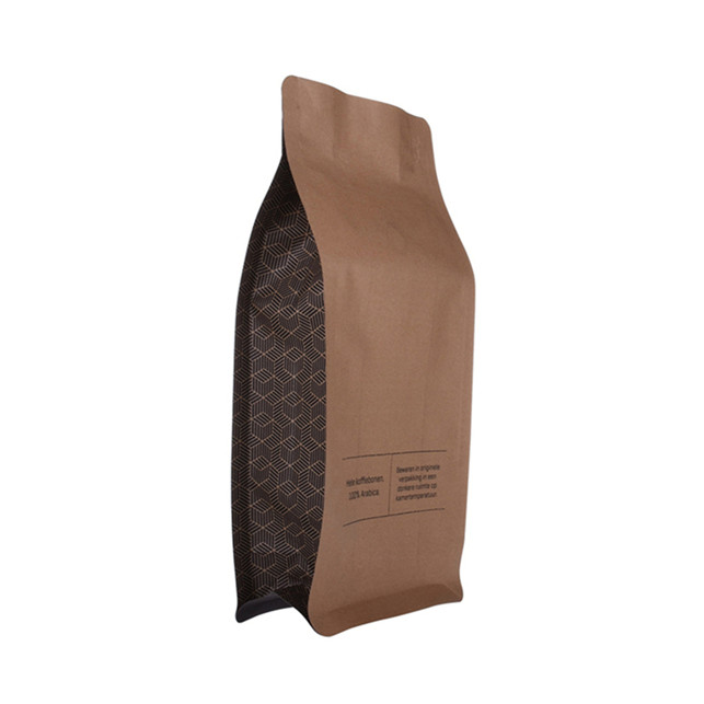 1kg organic kraft compostable coffee packing with valve