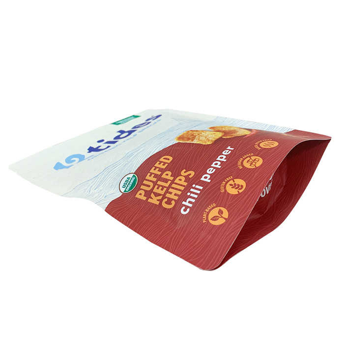 Sustainable 100% Compostable Cookies Snack Bag with Zipper by Customized