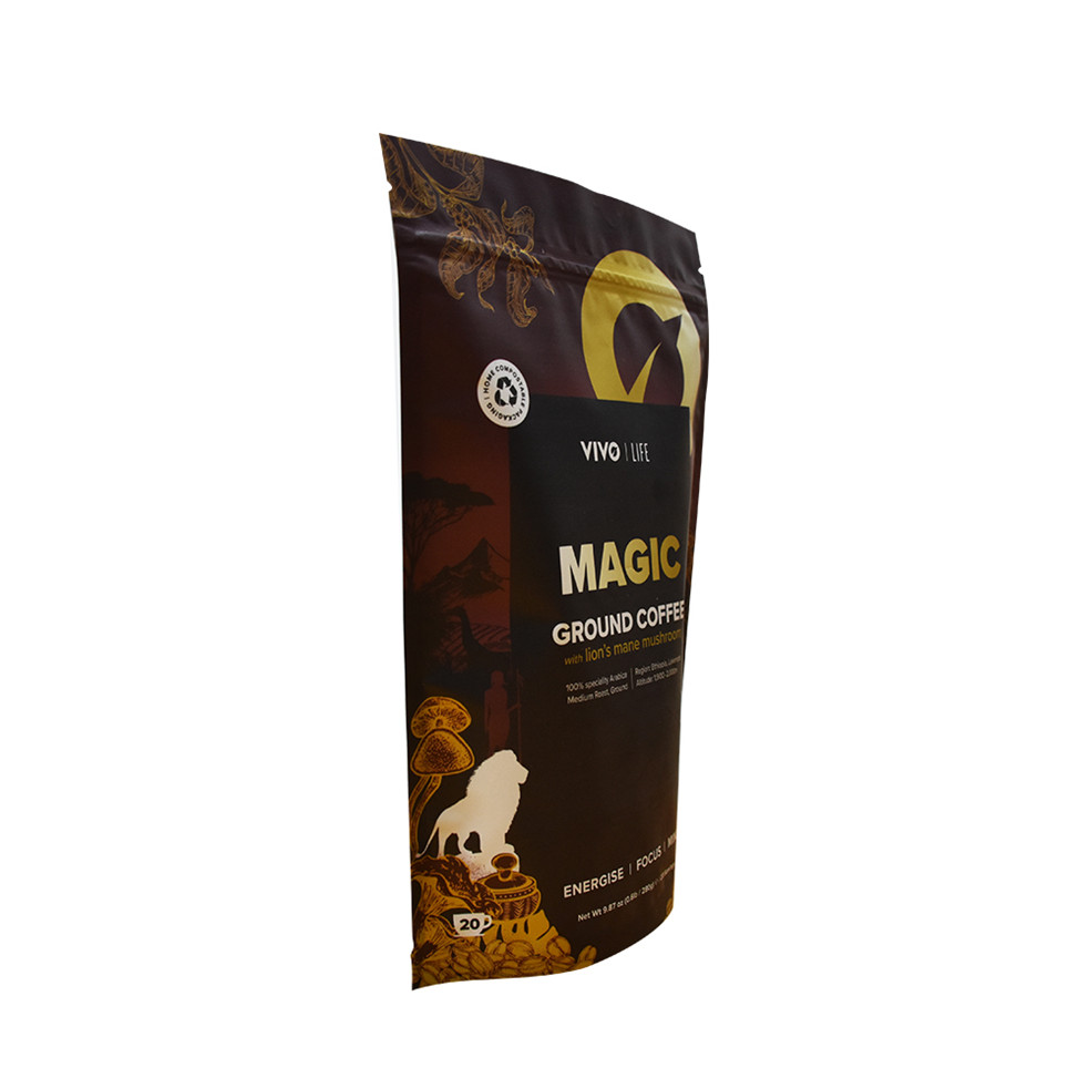 Customized Print Easy Tear Compostable Coffee Bags With Valve