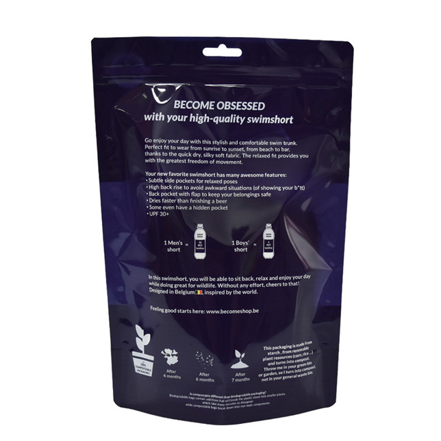 Biodegradable bags for clothing food with clear window