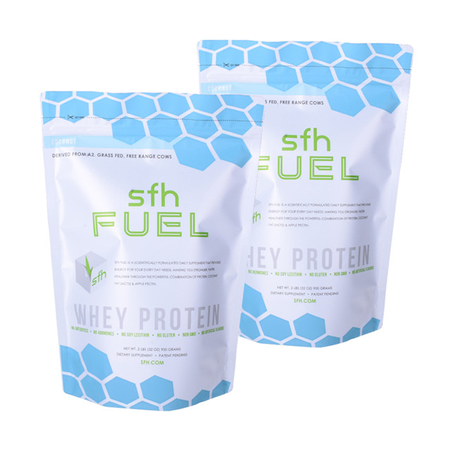 Wholesale stand up pouch nutrition whey protein bag with zipper