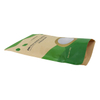 Laminated Material Kraft Paper Stand Up Zipper Pouch with Clear Window Wholesale