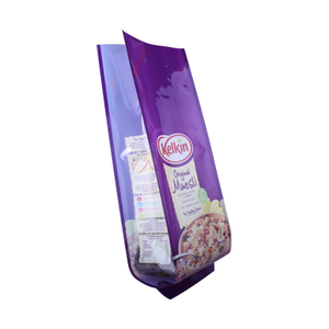 Recyclable plastic side gusset bag for oatmeal muesli