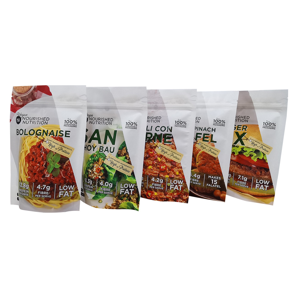 Custom Design Eco-friendly Sustainable Sauce Packaging Stand Up Bag Home Compostable