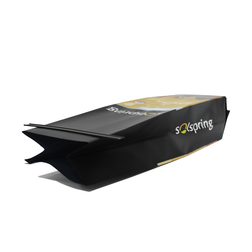 Custom Print  biodegradable Side Gusset Coffee Packaging with Valve & Tin Tie