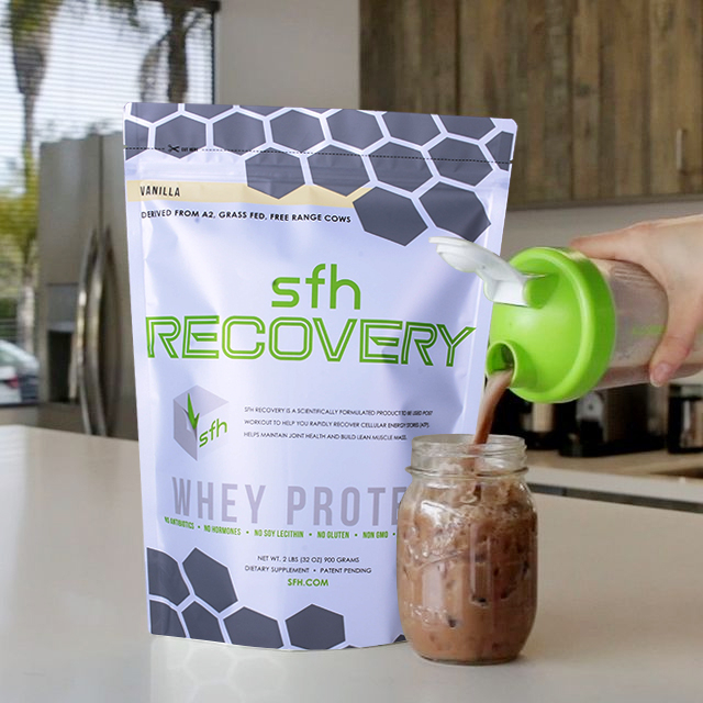 Recyclable 1kg Large Whey Protein Powder Green Bag with Digital Printed