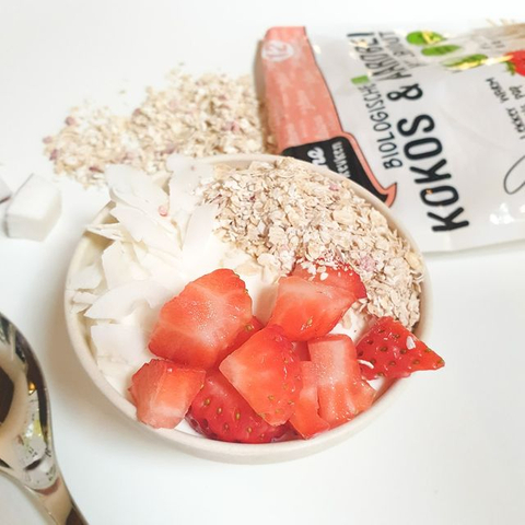 100% Organic And Sustainable Home Compostable Coconut & Strawberry Oatmeal Packaging Bag