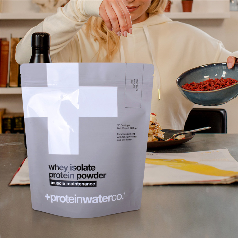 Custom Size Food Grade Compostable Ziplock Whey Protein Powder Bags Bulk