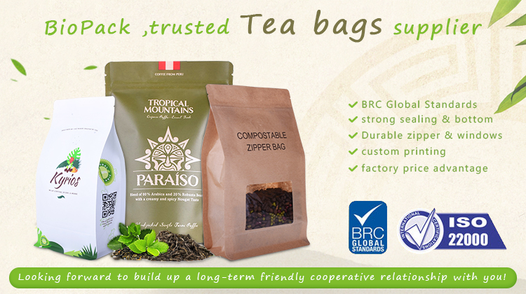 Biodegradable Plastic Coffee Bag Custom Design