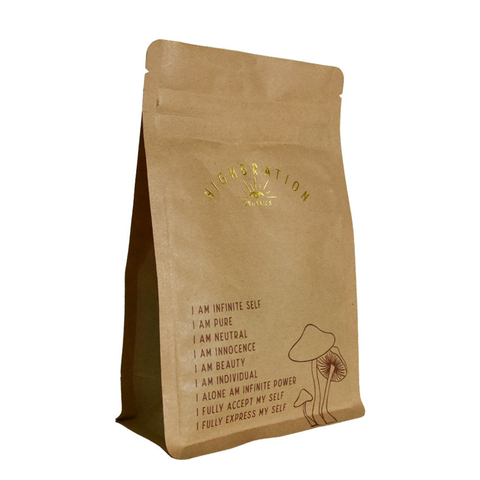 Laminated Aluminum Foil Flat Bottom Coffee Bag with Zipper