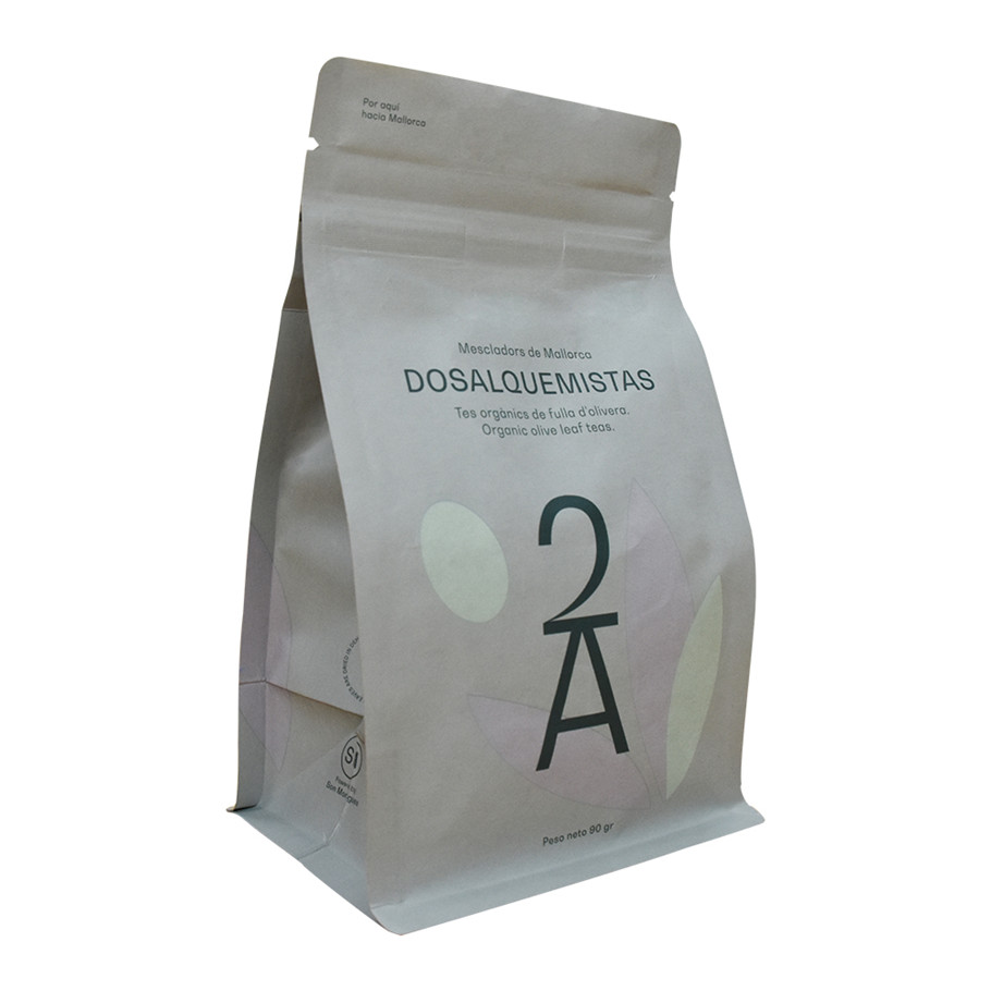 Custom Logo Recyclable Flat Bottom Tea Bag