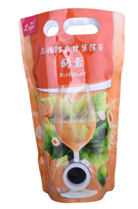 Plastic handle bags for Juice wine with tap 