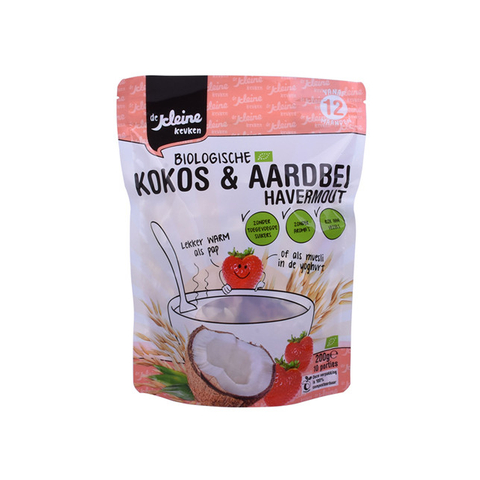 Sustainable green packaging for oatmeal grain bag