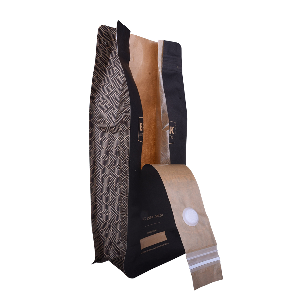 Low Price Compostable Material Kraft Paper Pouch Zipper Malaysia