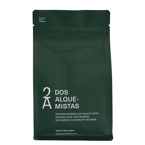 Fashion Matt Finish Biodegradable Film Stand Up Zip Pouch Hot Stamp Coffee Bag