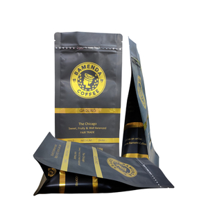 Laminated Block Flat Bottom Pouch For Tea Sustainable Food Bags 100 Recyclable Coffee Bags