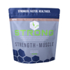 Wholesale Accept Kraft Paper Poly Gusseted Stand Up Pouch Ziplock Whey Protein Bag
