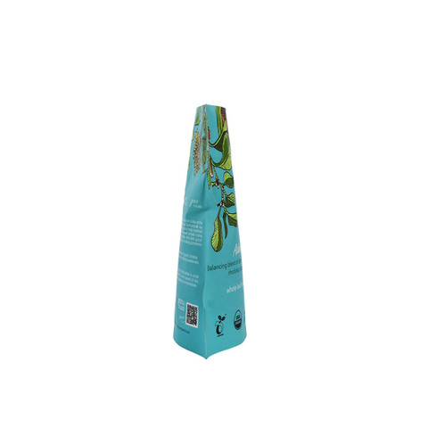 Laminated Aluminum Foil Recycled Pyramid Zip Stand Up Pouch Empty Bag Tea