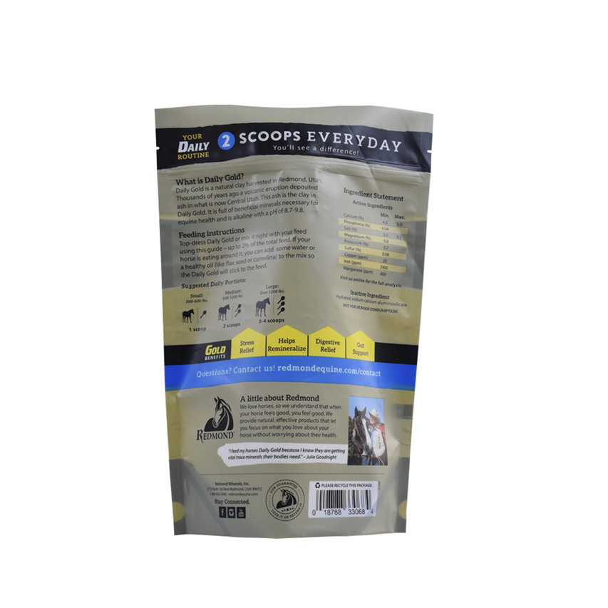 Laminated Material Colourful Cat Food Pouch Recycling Difference between Compostable And Biodegradable Animal Feed Bag