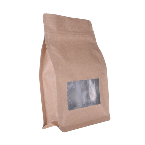 Hot Sale Kraft Paper Kraft Window Bags Biodegradable Packaging Stocks Kraft Food Bags